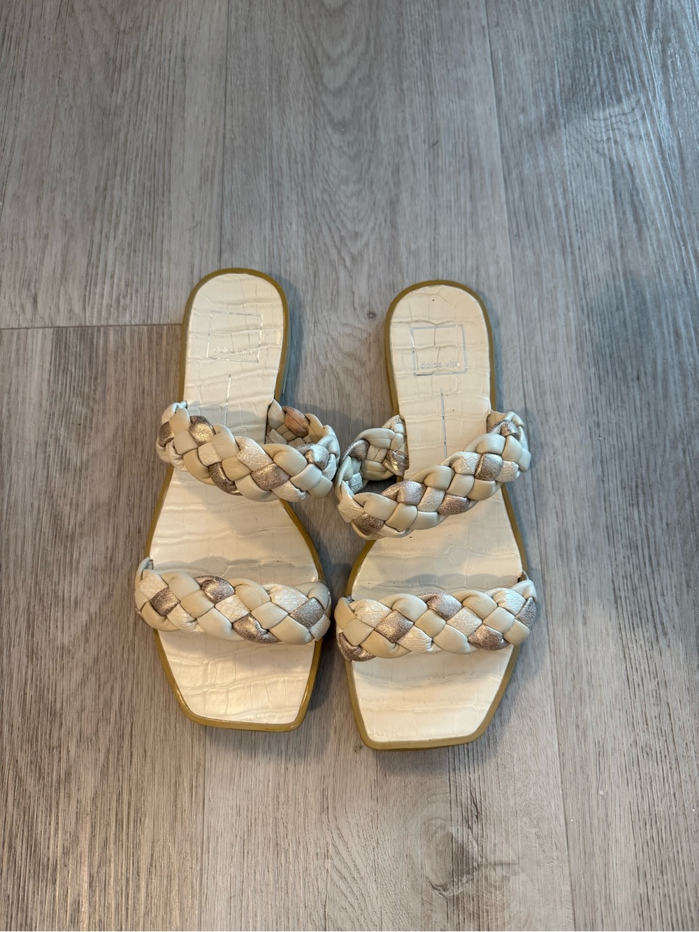 Dolce Vita Braided Double-Strap Slide Sandals Size 8.5